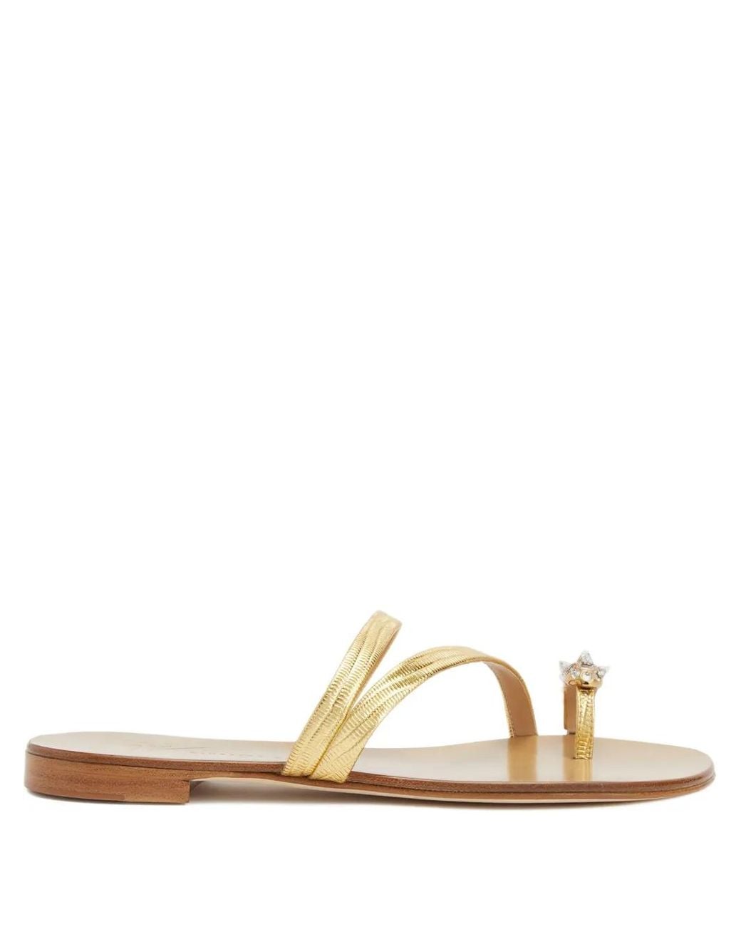 Giuseppe Zanotti Metallic Febe Studs Crystal-Embellished Sandals