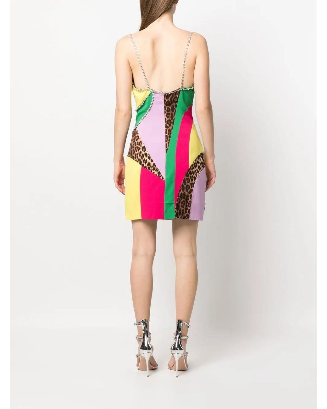 Philipp Plein Pink Patchwork Mini Dress