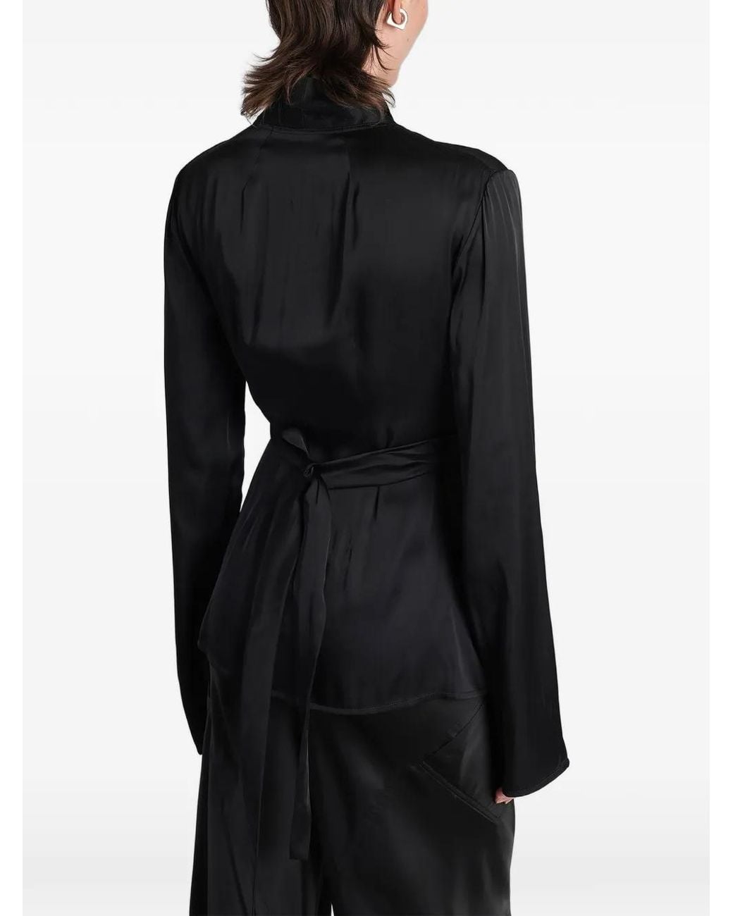 Rick Owens Wikkelblouse in het Black
