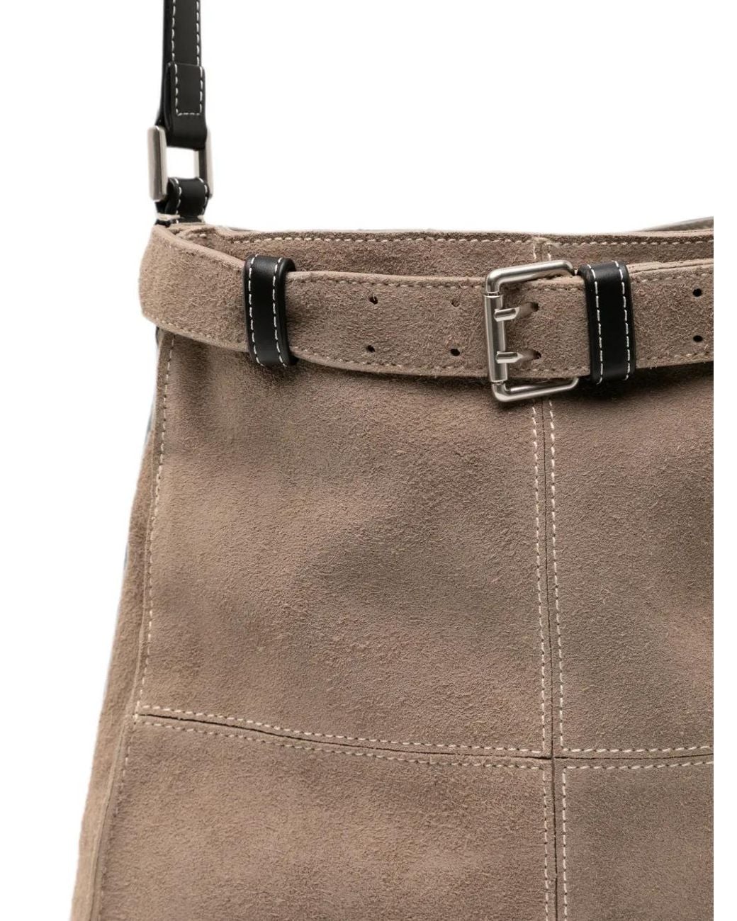 CROQUIS Natural Suede-Finish Buckled Shoulder Bag for men