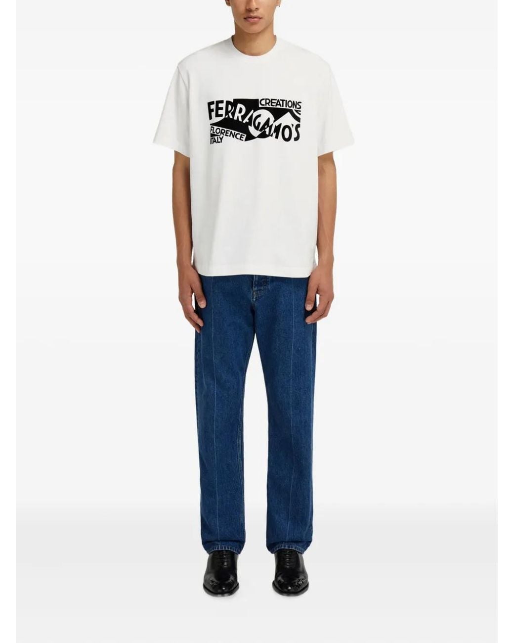 Ferragamo Blue Five Pocket Jeans for men