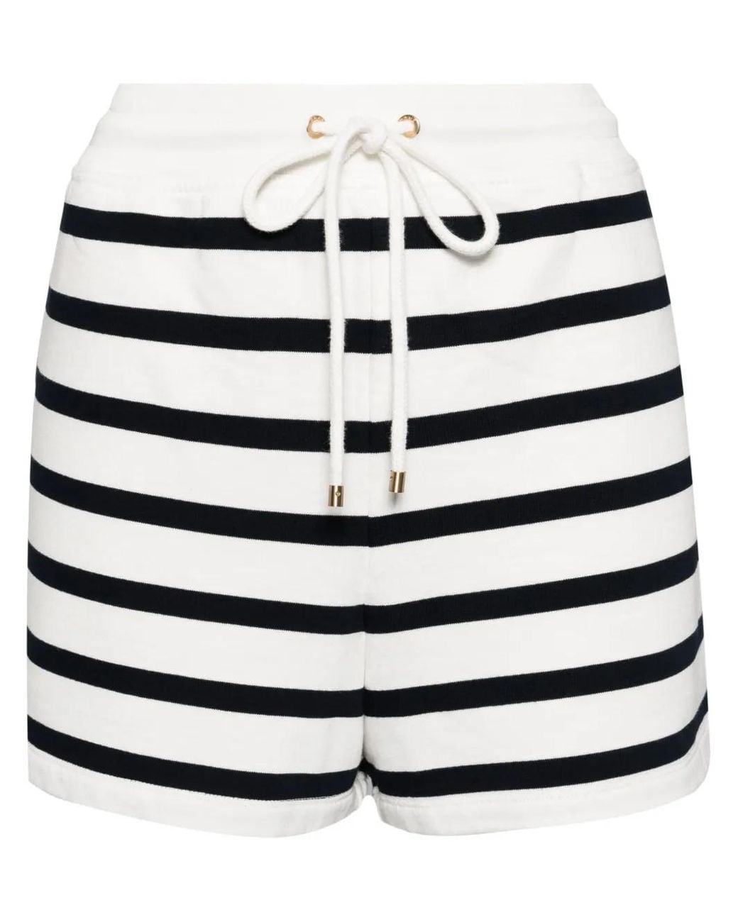 FRAME Black Striped Varsity Shorts