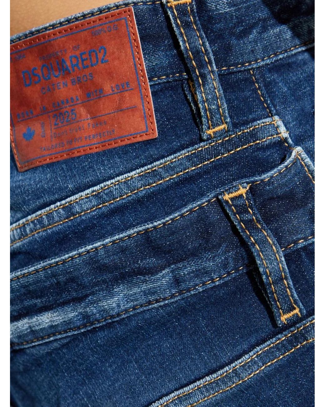 DSquared² Blue Skater Distressed Jeans for men