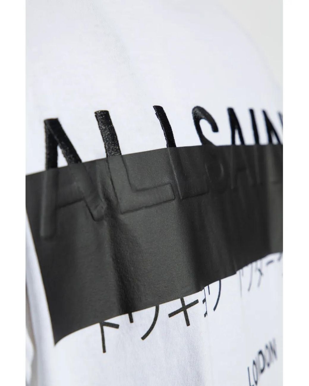 AllSaints White Redact T-Shirt for men