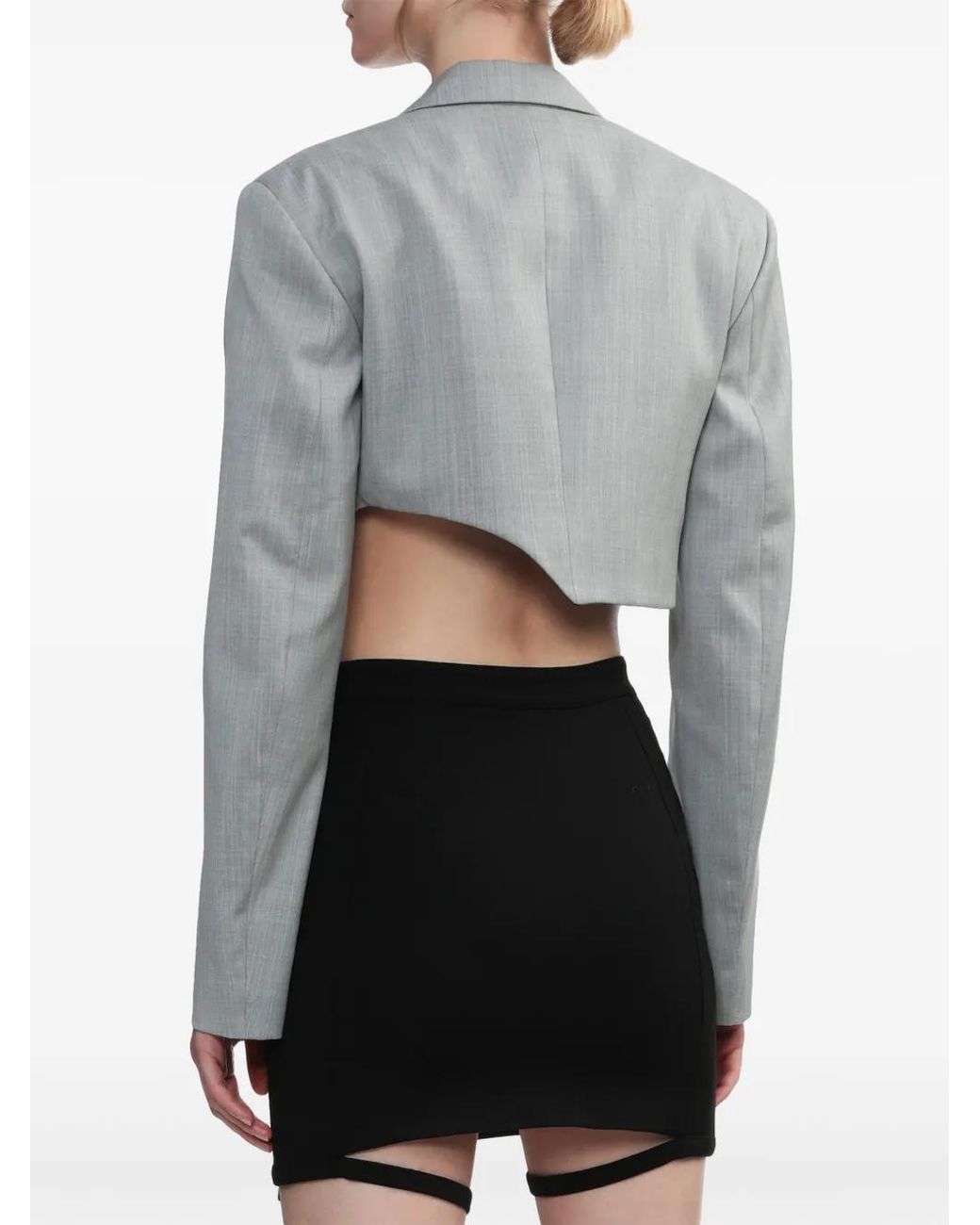 HELIOT EMIL Blue Asymmetric Virgin-Wool Blazer