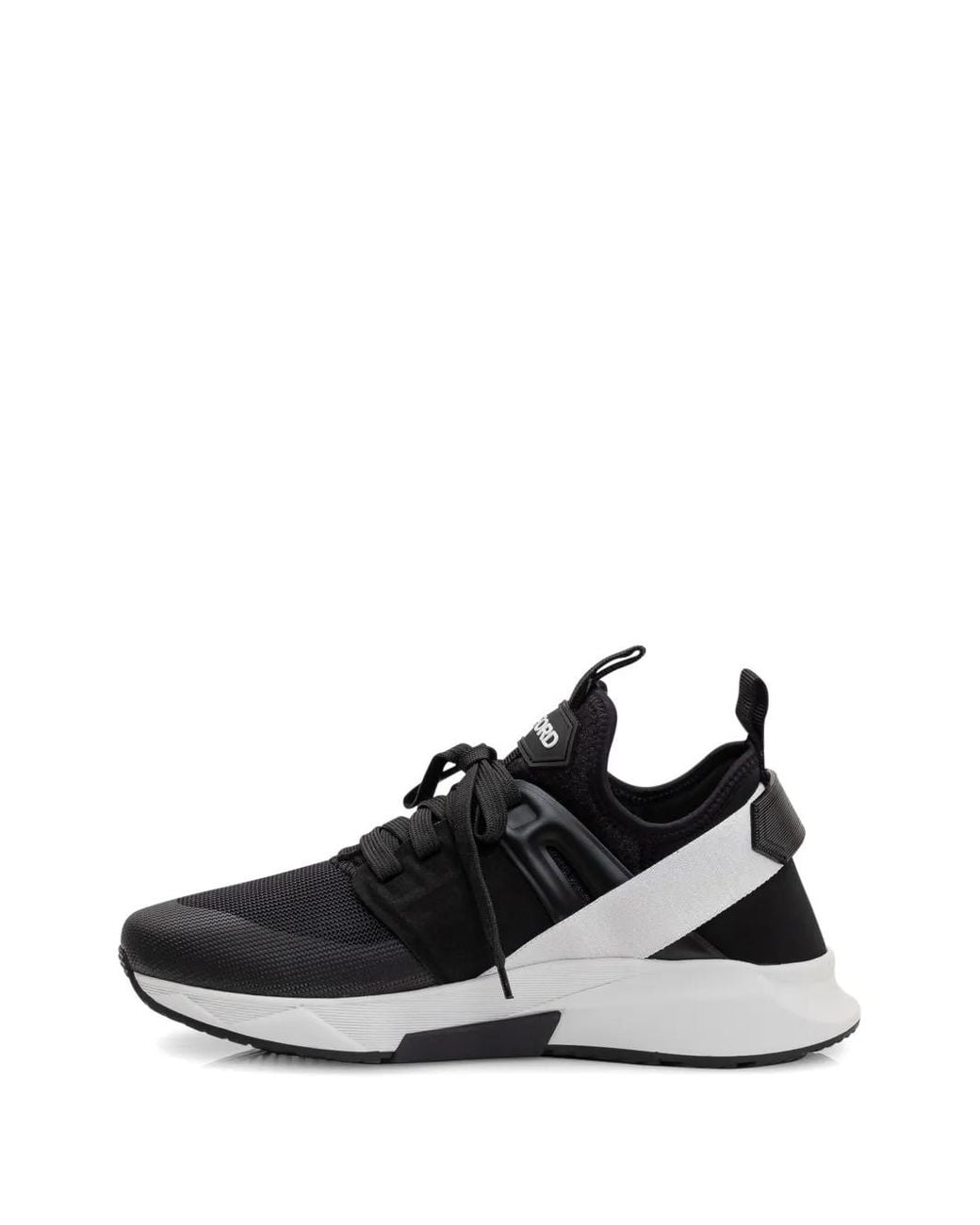 Tom Ford Black Neoprene Suede Jago Sneakers for men