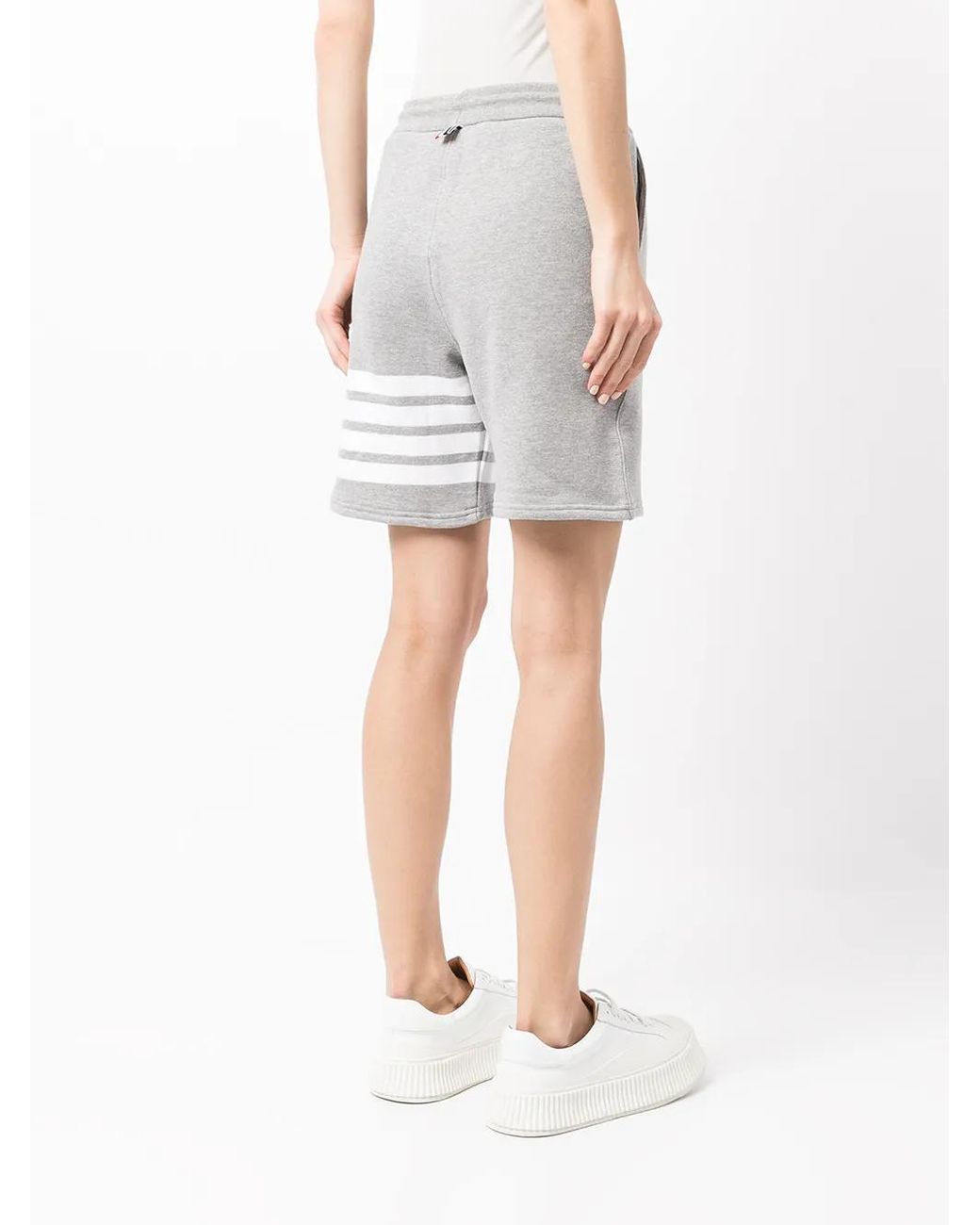 Thom Browne Gray 4-Bar Stripe Track Shorts