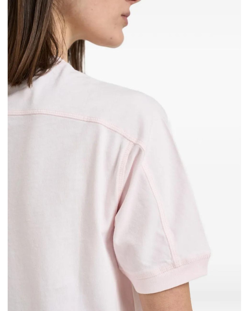 Anine Bing White T-Shirt À Logo Et Broderie