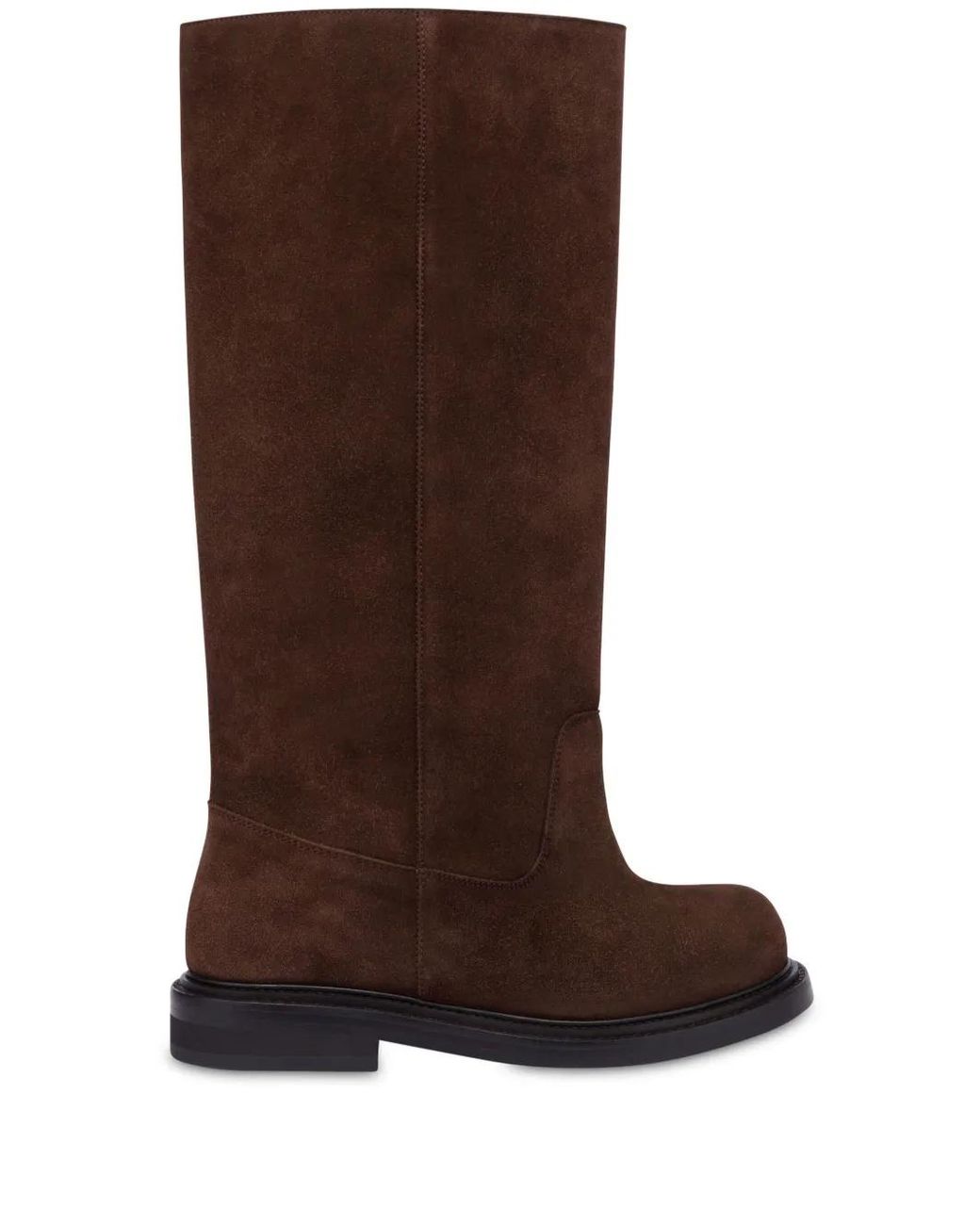Moschino Brown Olivia Knee-High Suede Boots