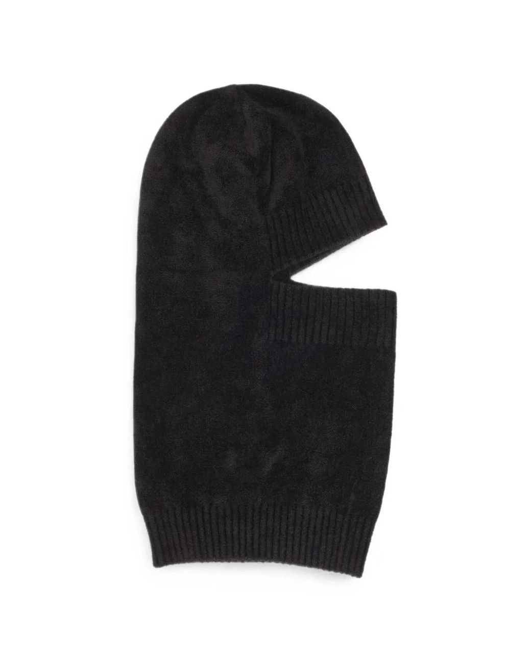Alberta Ferretti Black Ribbed-Knit Balaclava