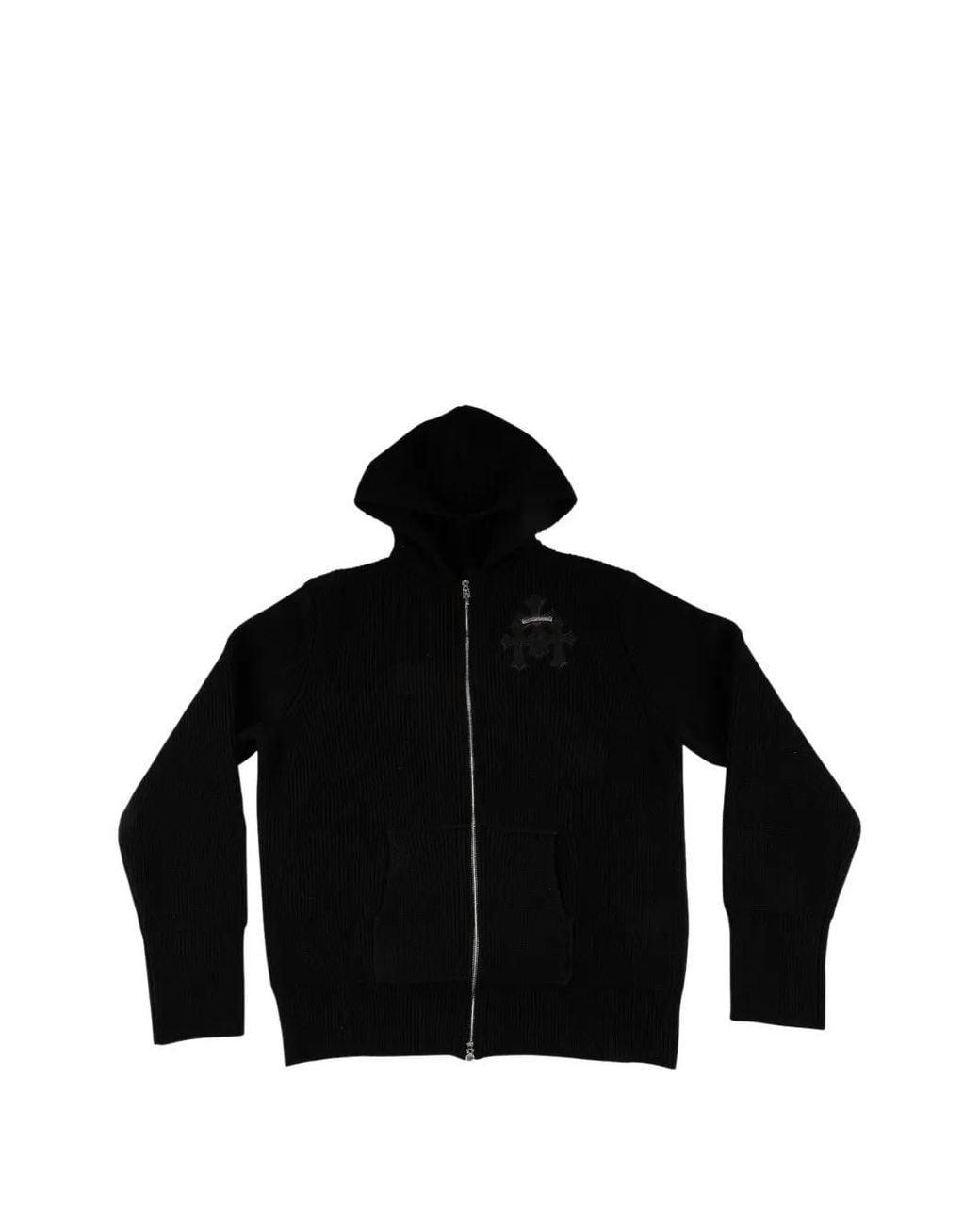 Chrome Hearts Cross-Patch Zip-Up Hoodie in Black for Men | Lyst UK
