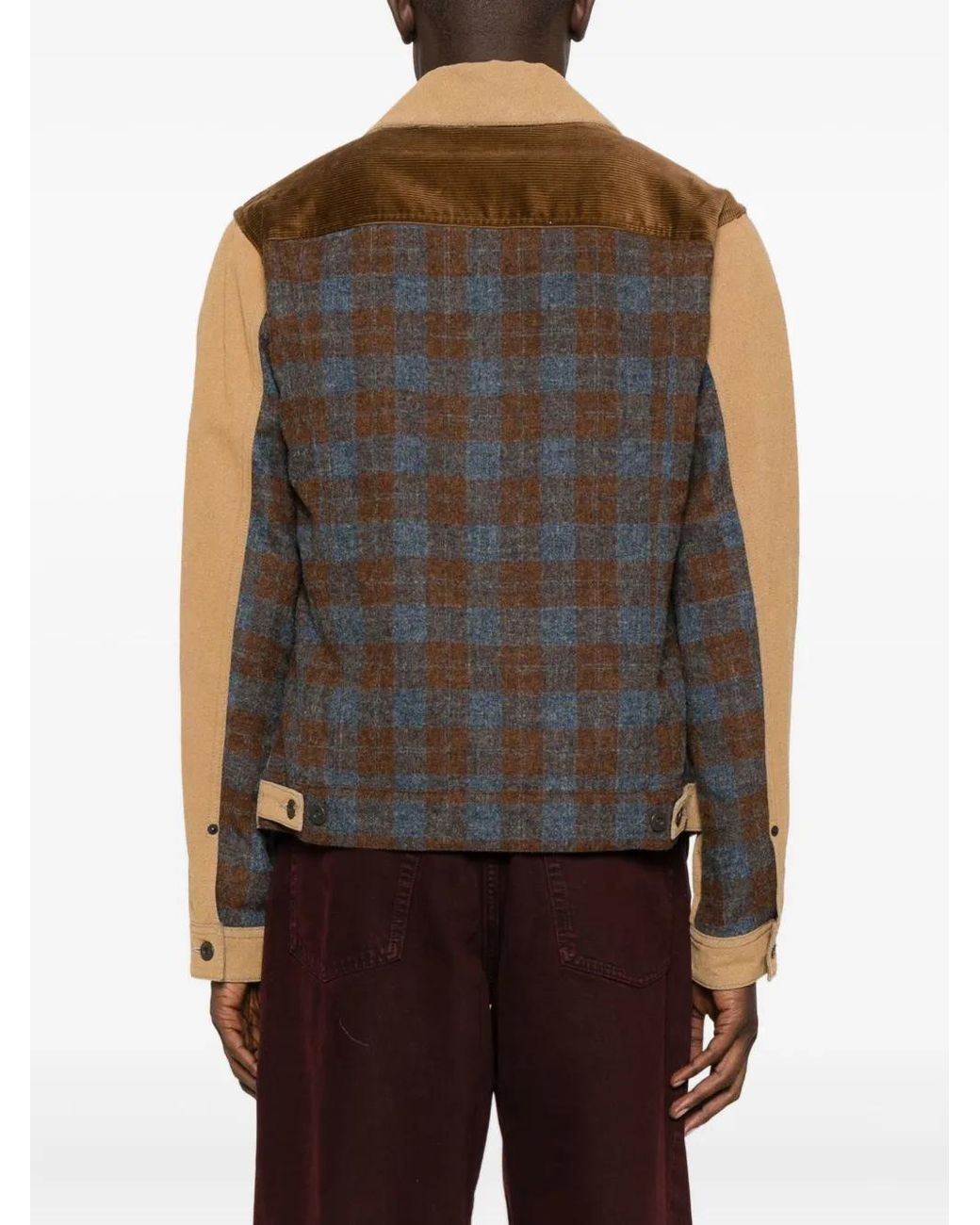 Giacca-Camicia Con Inserti di Junya Watanabe in Natural da Uomo