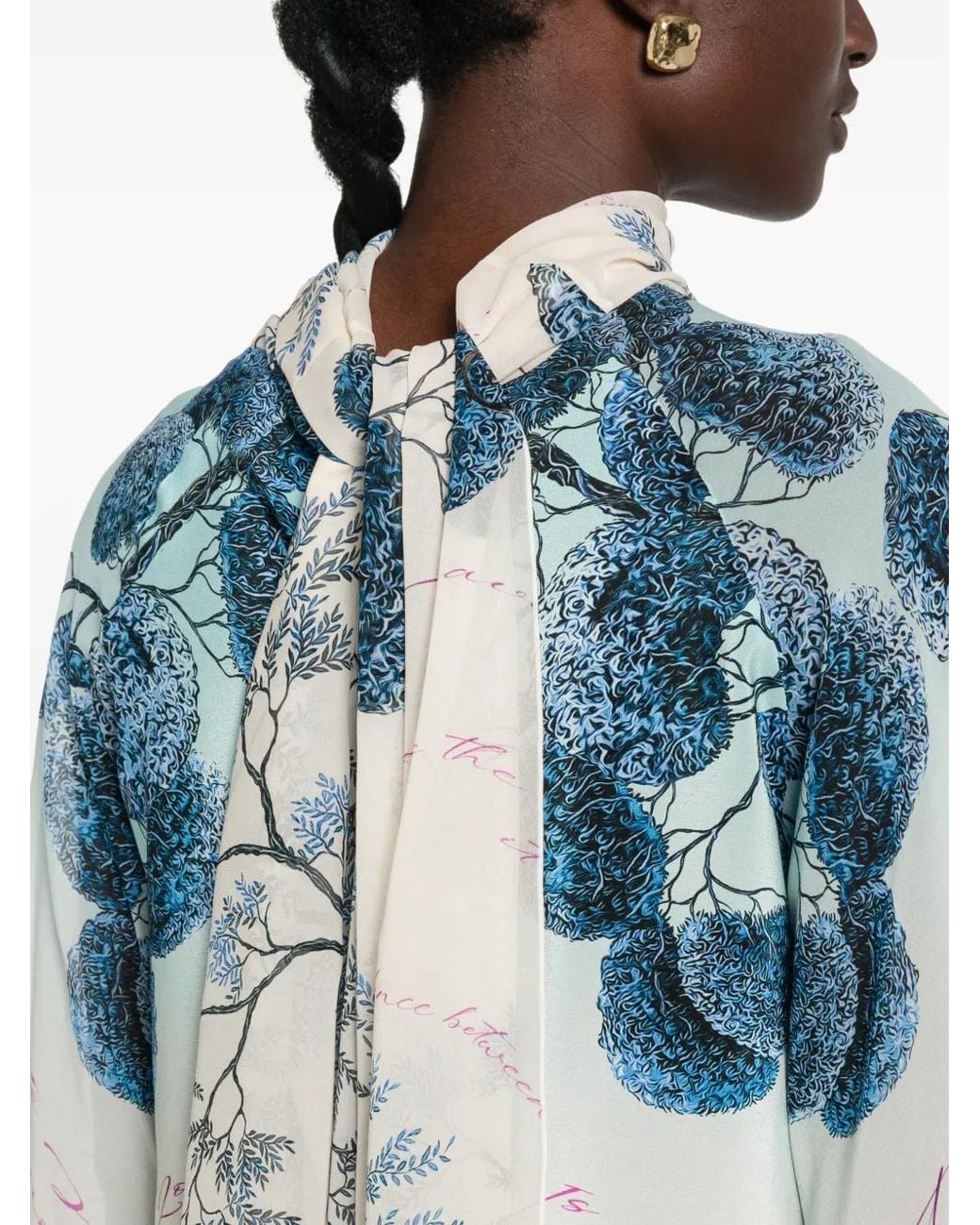 F.R.S For Restless Sleepers Blue Graphic-Print Top