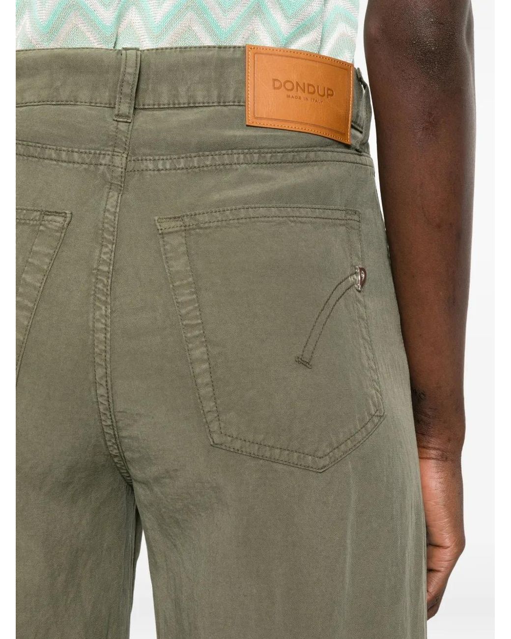Dondup Amber Jeans Met Vijf Zakken in het Green