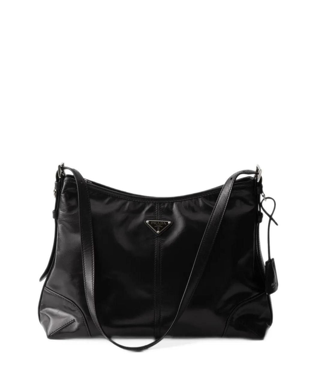 Prada Black Aimèe Large Leather Shoulder Bag