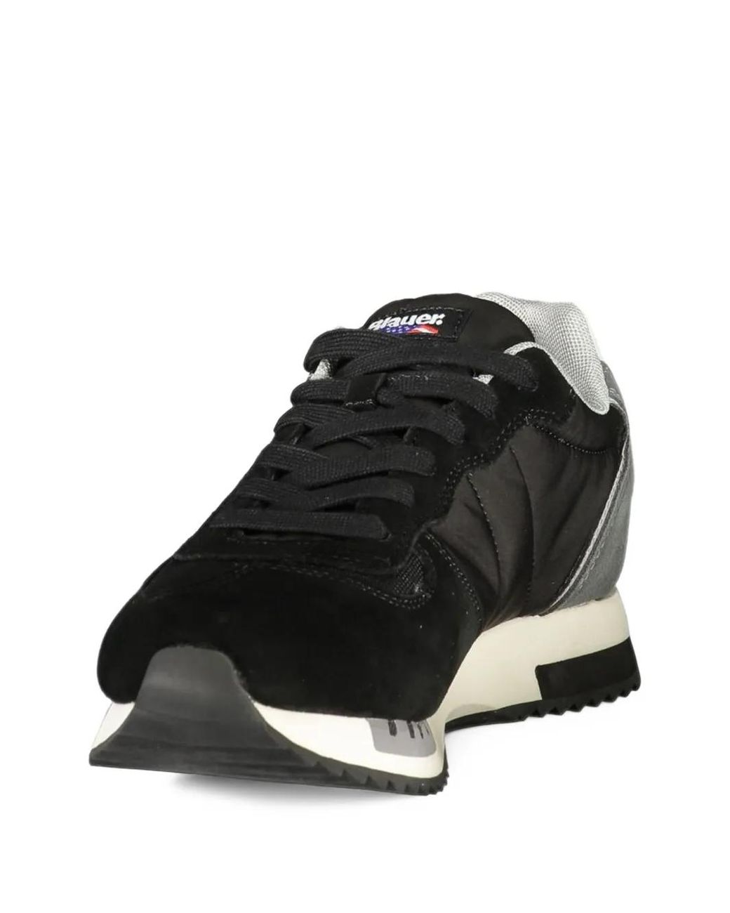 Blauer Black Queens Logo-Patch Panelled Sneakers for men