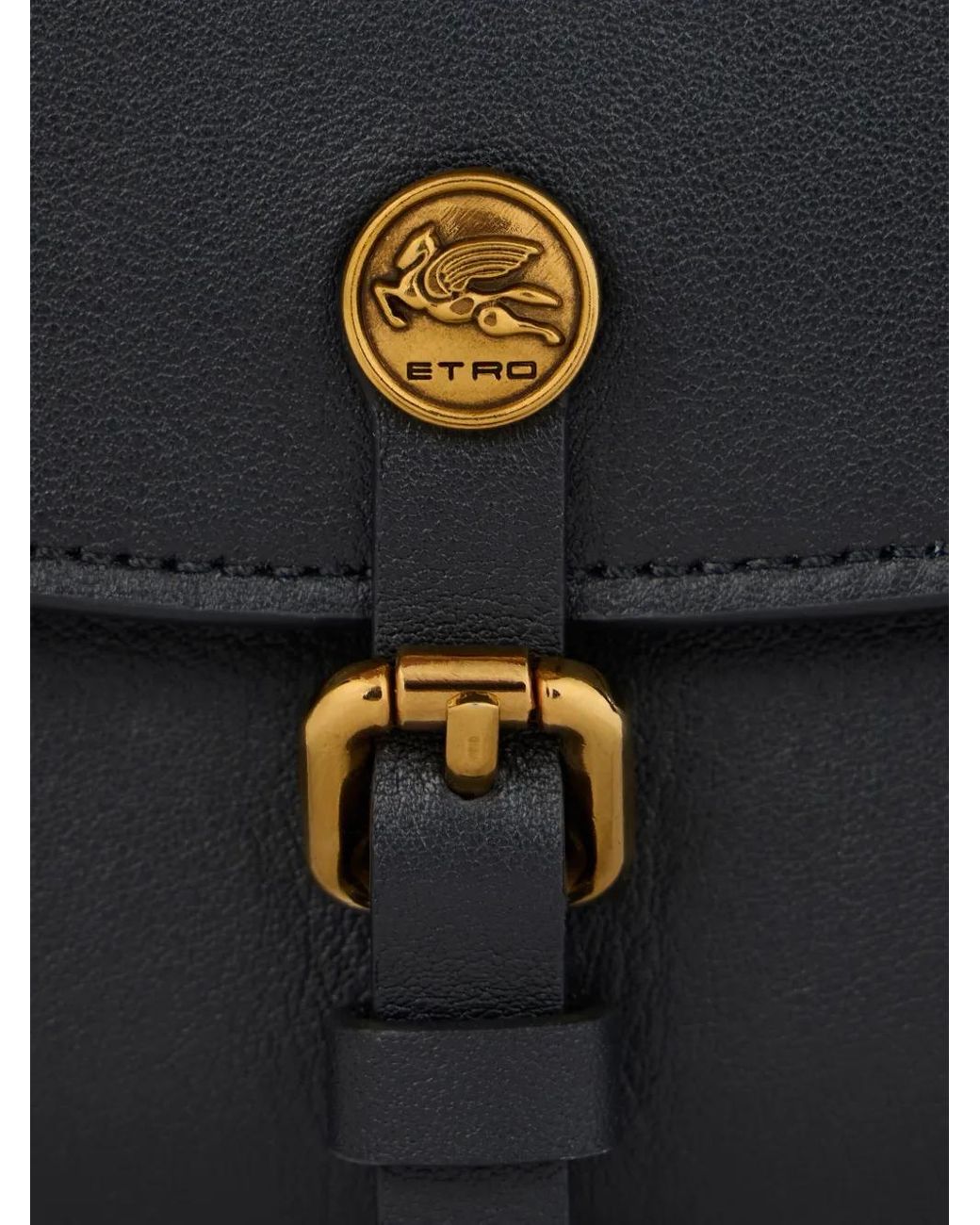 Etro Black Pony Leather Wallet