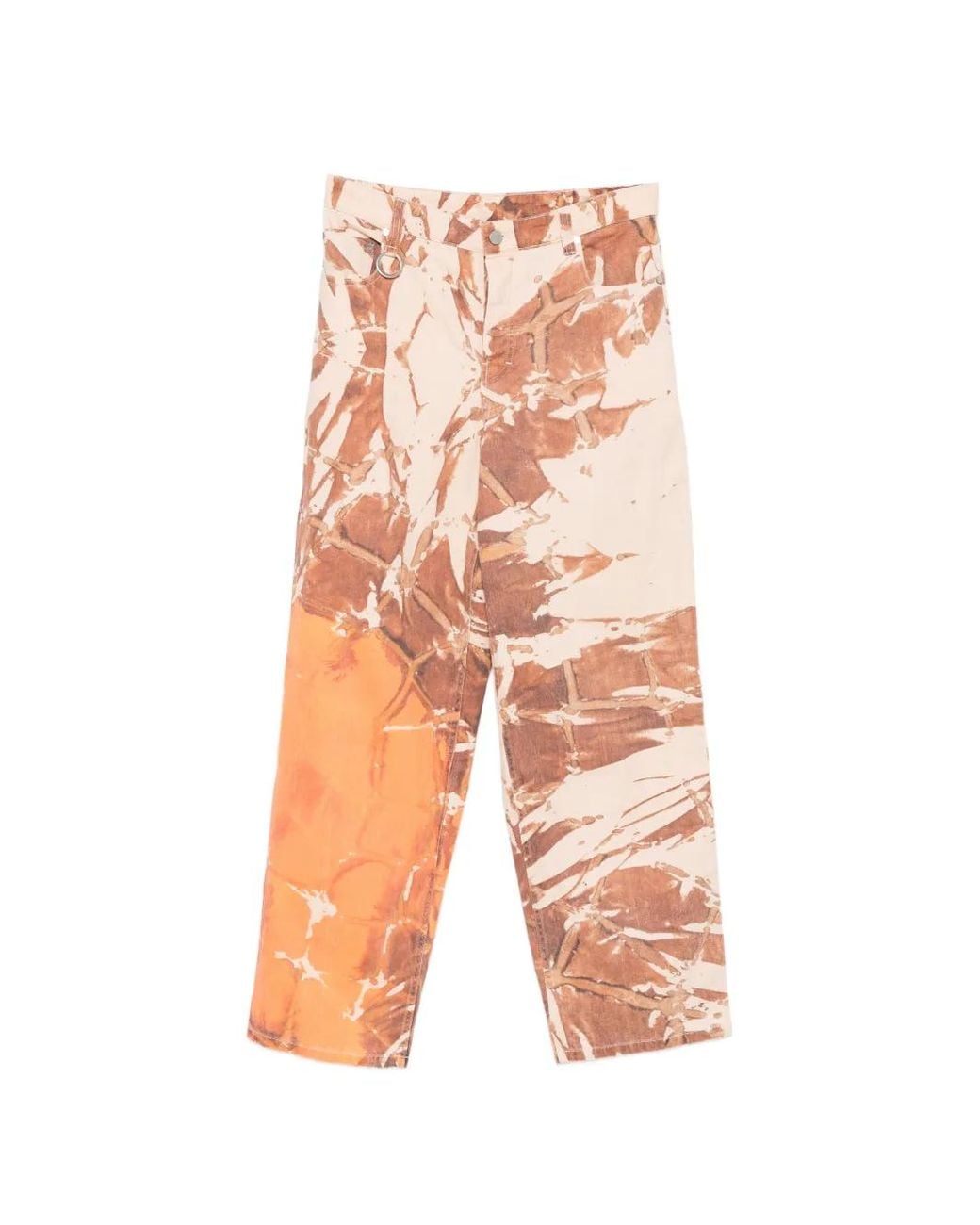 Etudes Studio White X Maia Ruth Lee Abstract-Print Loose-Fit Jeans