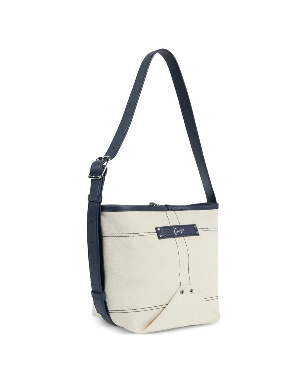 KENZO White Utility Reversible Messenger Bag for men
