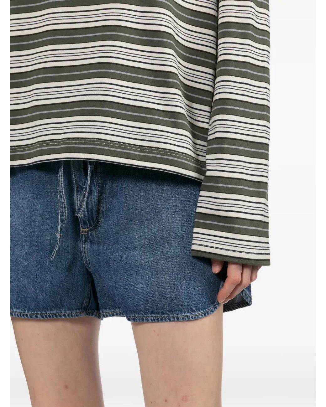 Rag & Bone Blue Drawstring-Fastening Denim Shorts