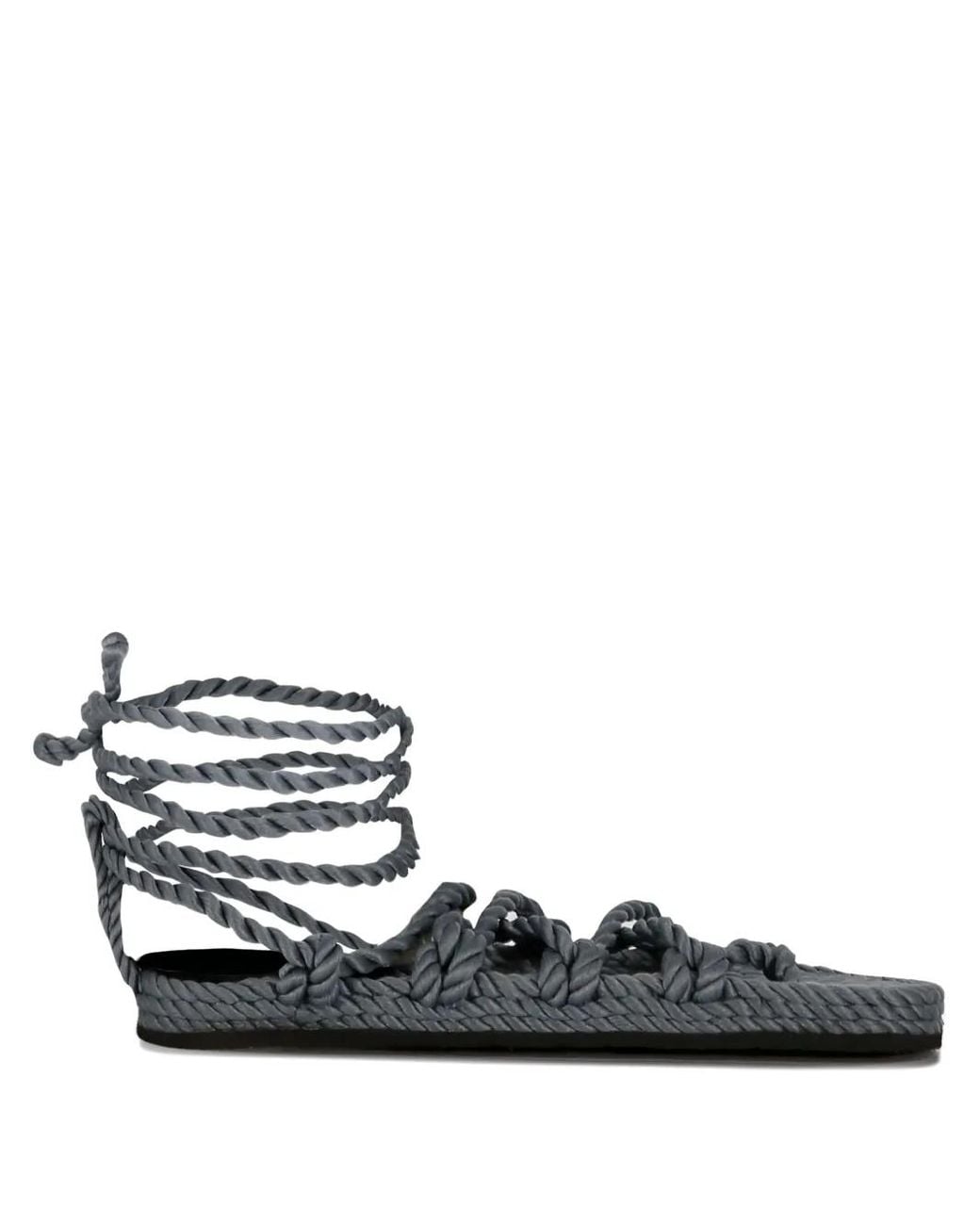 Nomadic State Of Mind White Rope-Lace Sandals