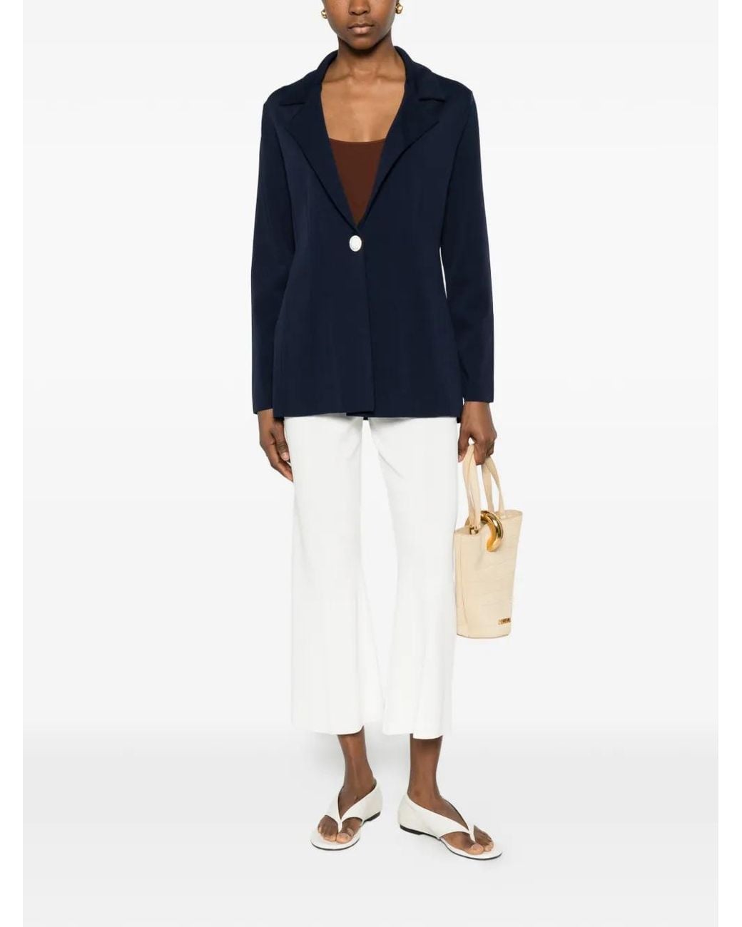 Neera Blue Button Blazer