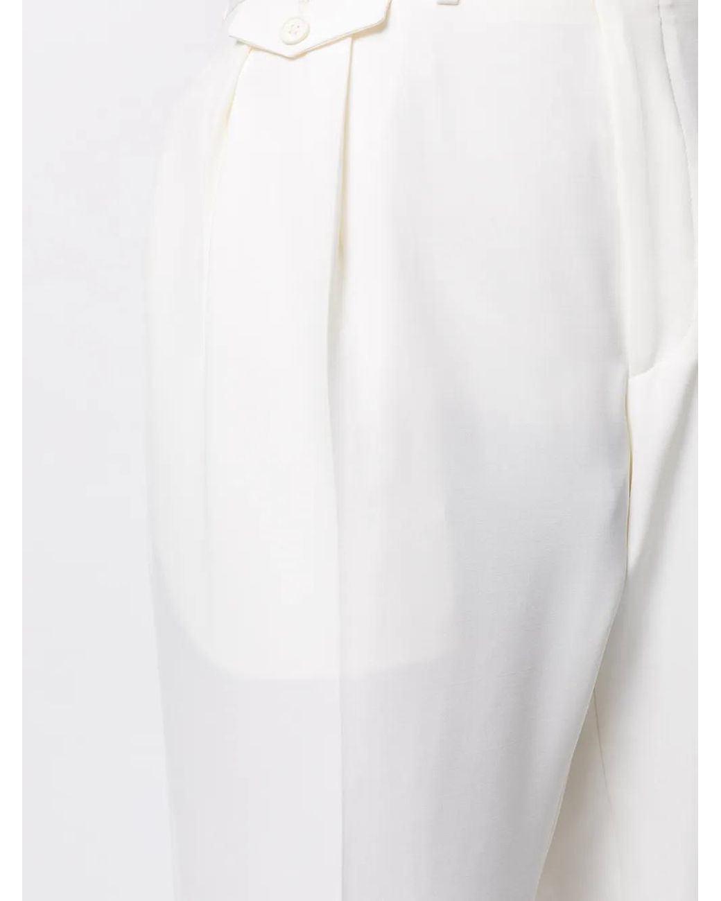 Polo Ralph Lauren White Double-Pleat High-Waisted Trousers for men