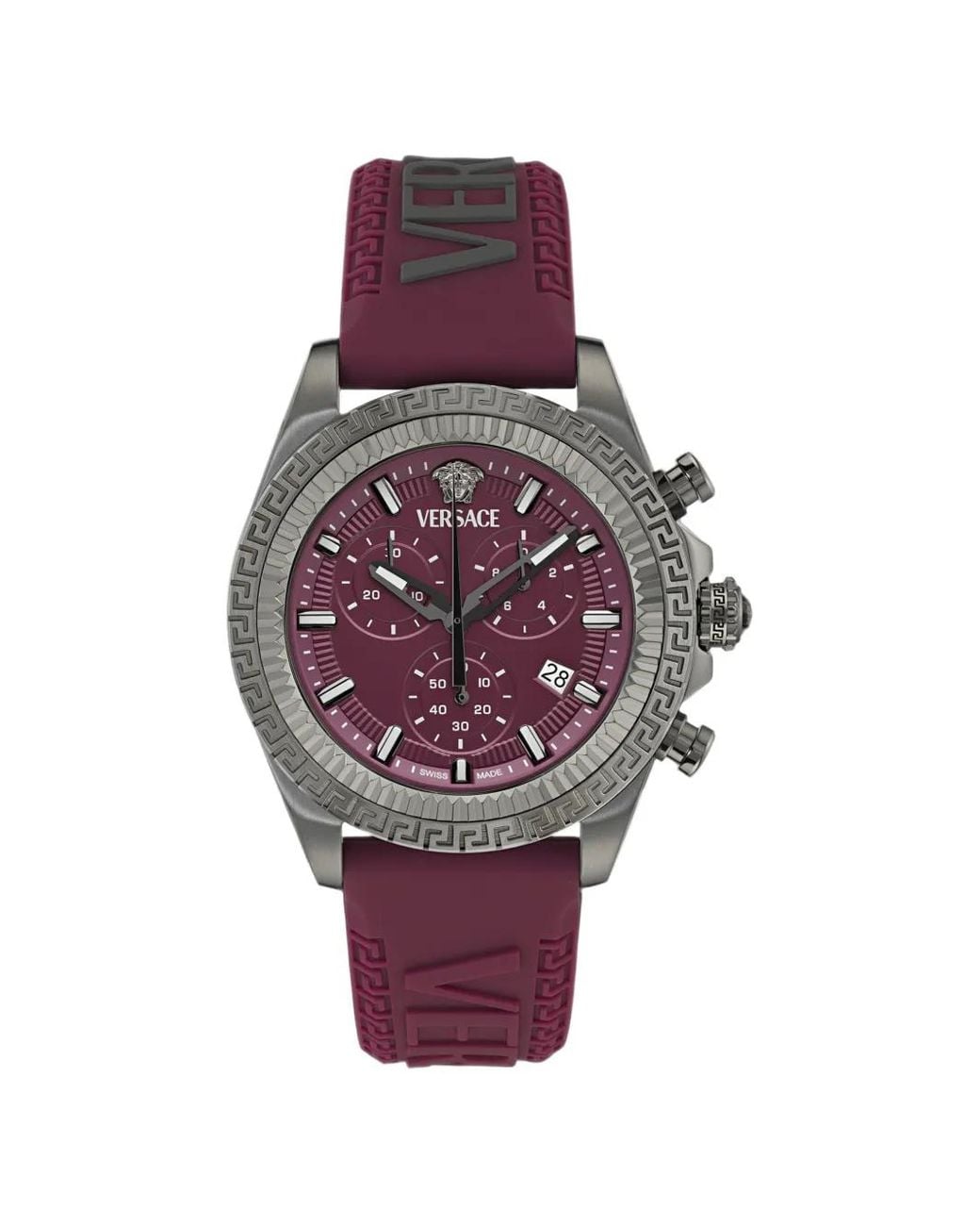 Versace Gray Fornax 43Mm Watch for men