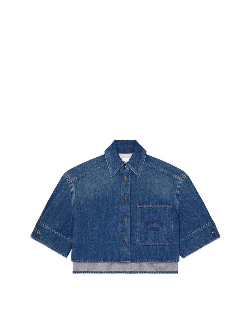 Givenchy Blue Short Cocoon Shirt
