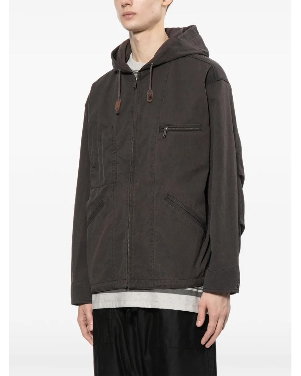 Comme des Garçons Black Washed Hooded Jacket for men