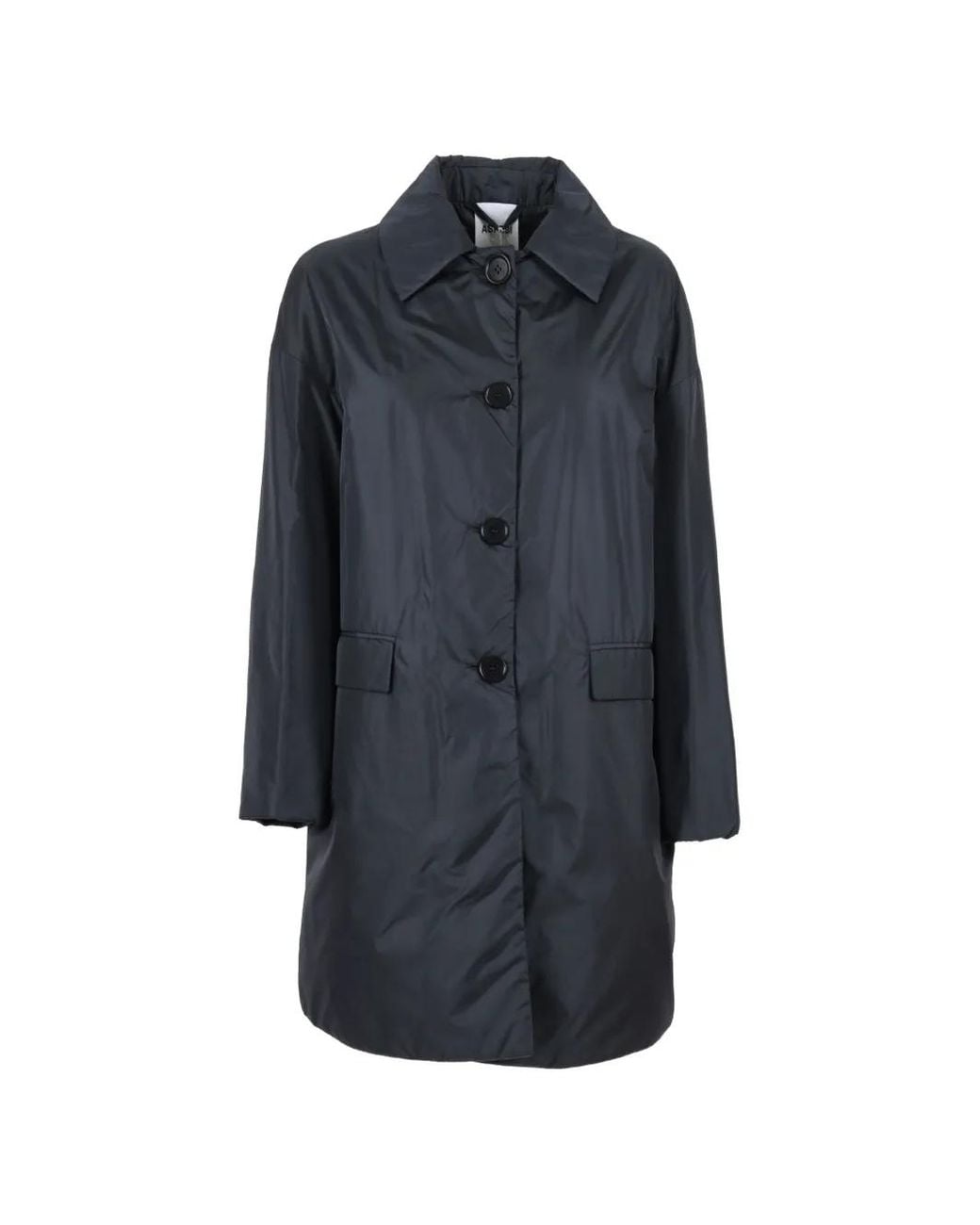 Aspesi Blue Teena Button-Up Coat