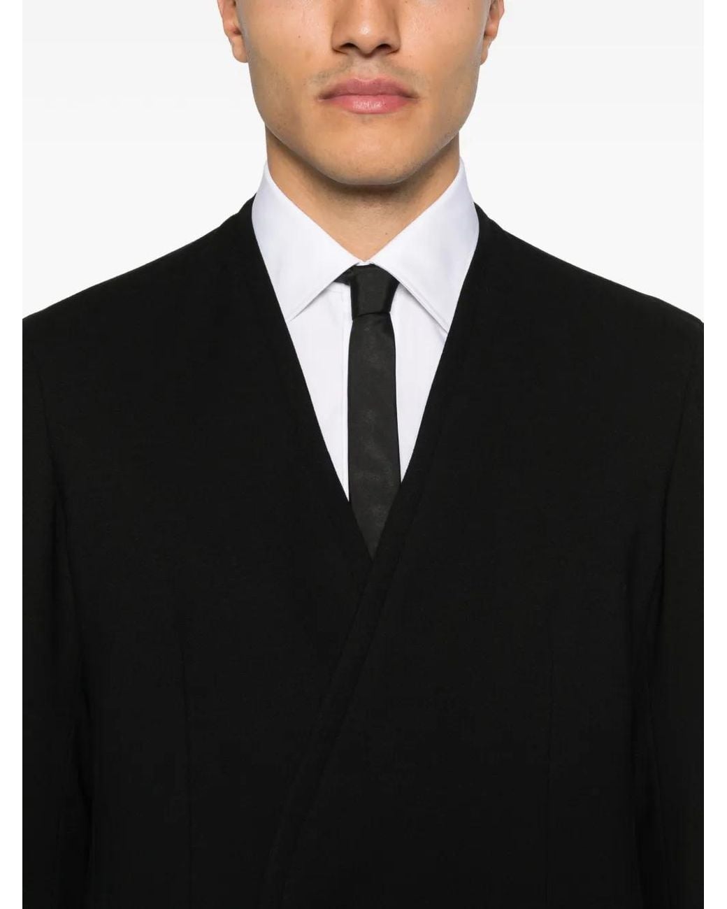 Tagliatore Black Double-Breasted Jacket for men