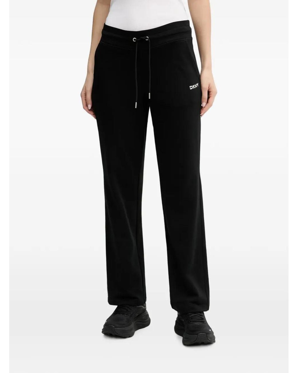 DKNY Black Pantalon À Lien De Resserrage