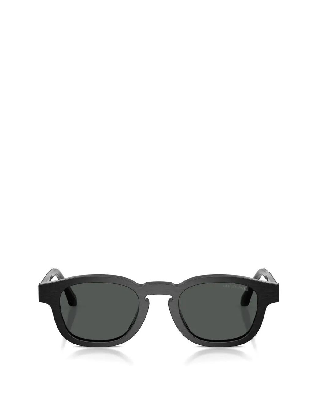 Giorgio Armani Gray Round-Frame Sunglasses