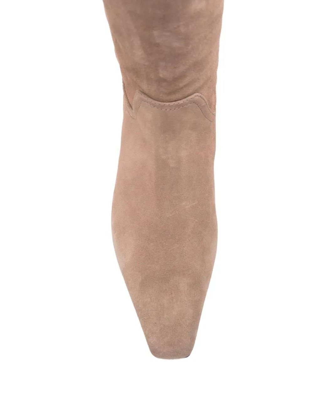 Paris Texas White Bettina Pointed-Toe Suede Boots