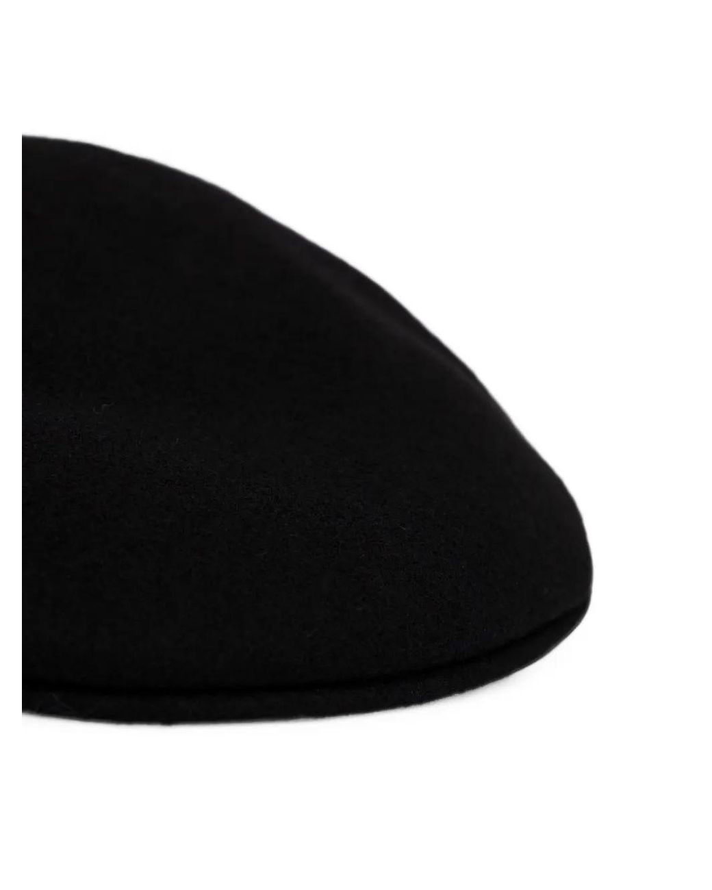 Kangol Black Wool 504 Logo-Embroidered Flat Cap for men