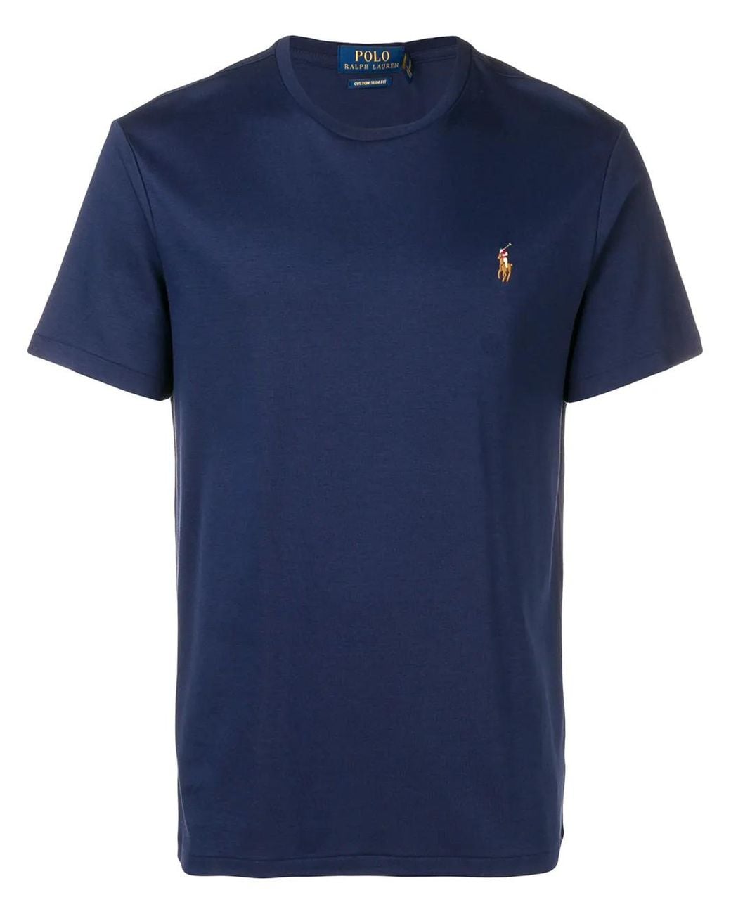 Polo Ralph Lauren Blue Embroidered-Logo T-Shirt for men