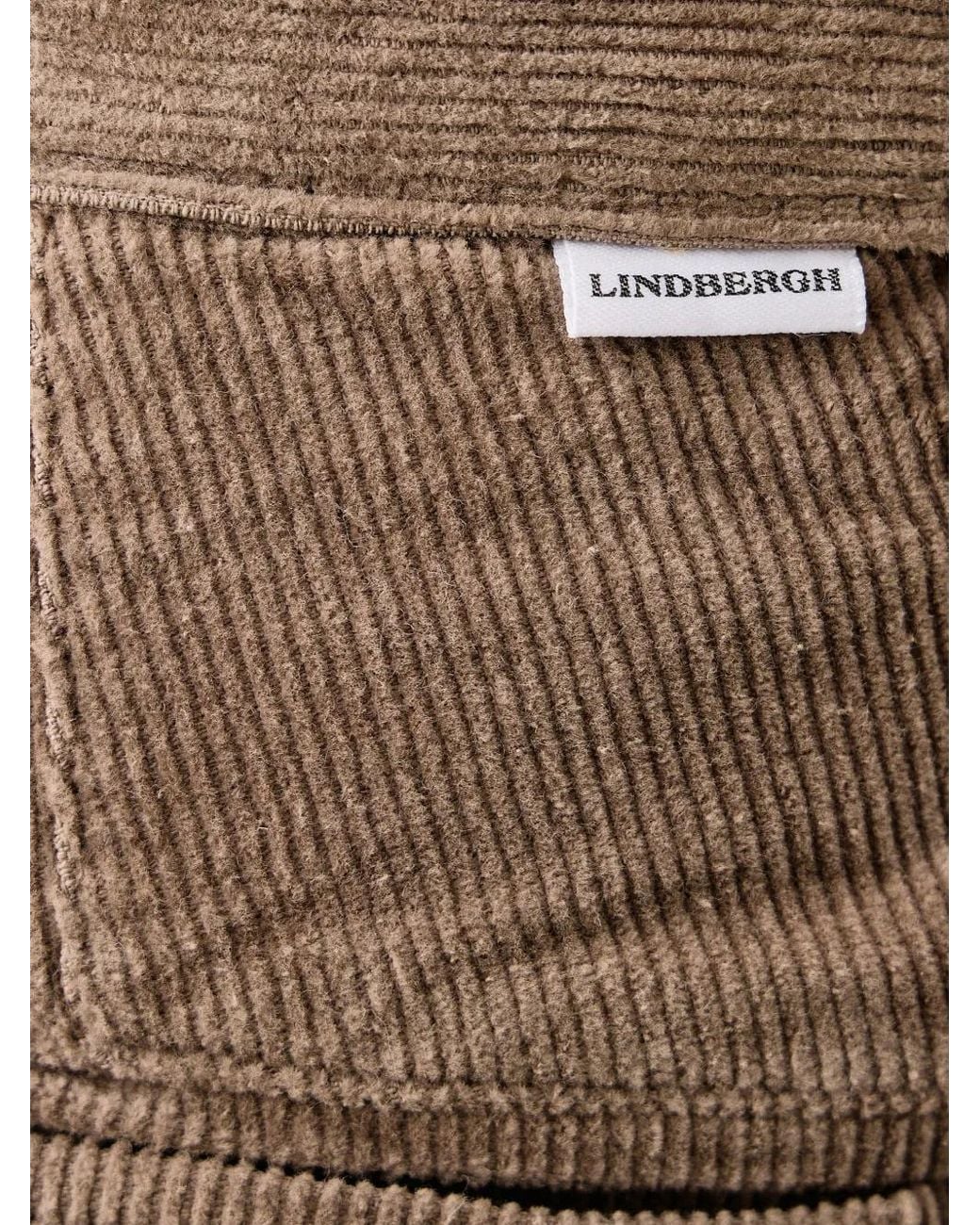 Lindbergh Natural Regular-Fit Corduroy Trousers for men