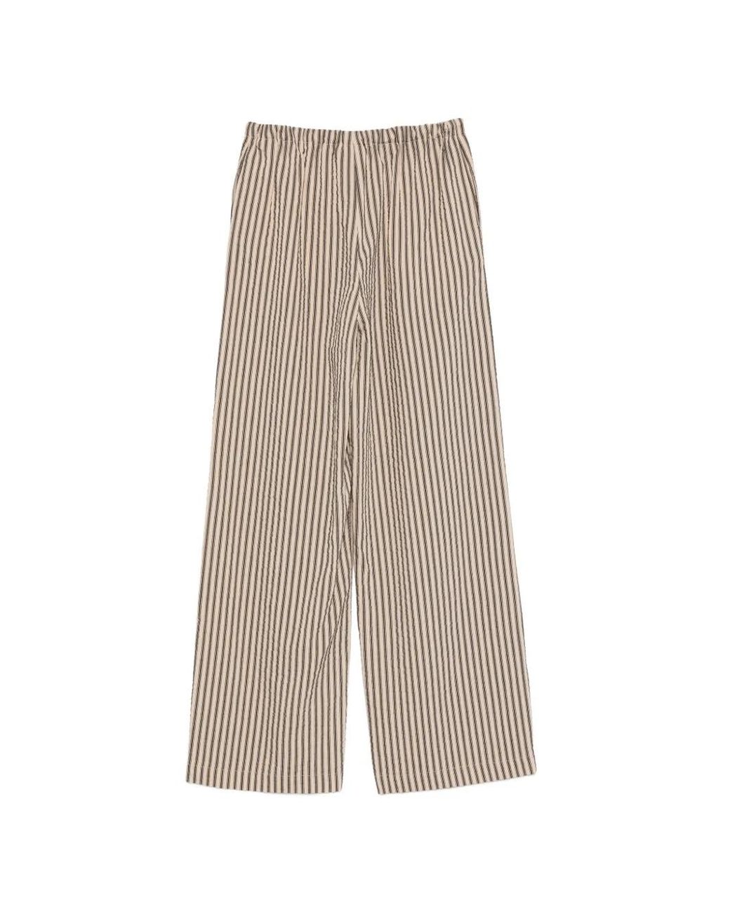 Alysi Natural Striped Trousers