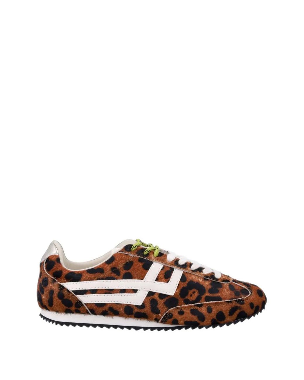 Pro Keds Brown Racer 77 Leopard-Print Sneakers
