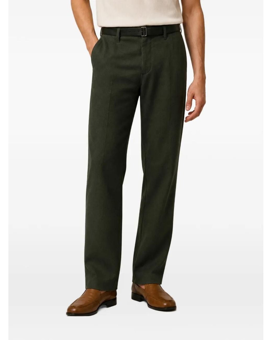 RETORI Green Peach-Touch Linen Trousers for men