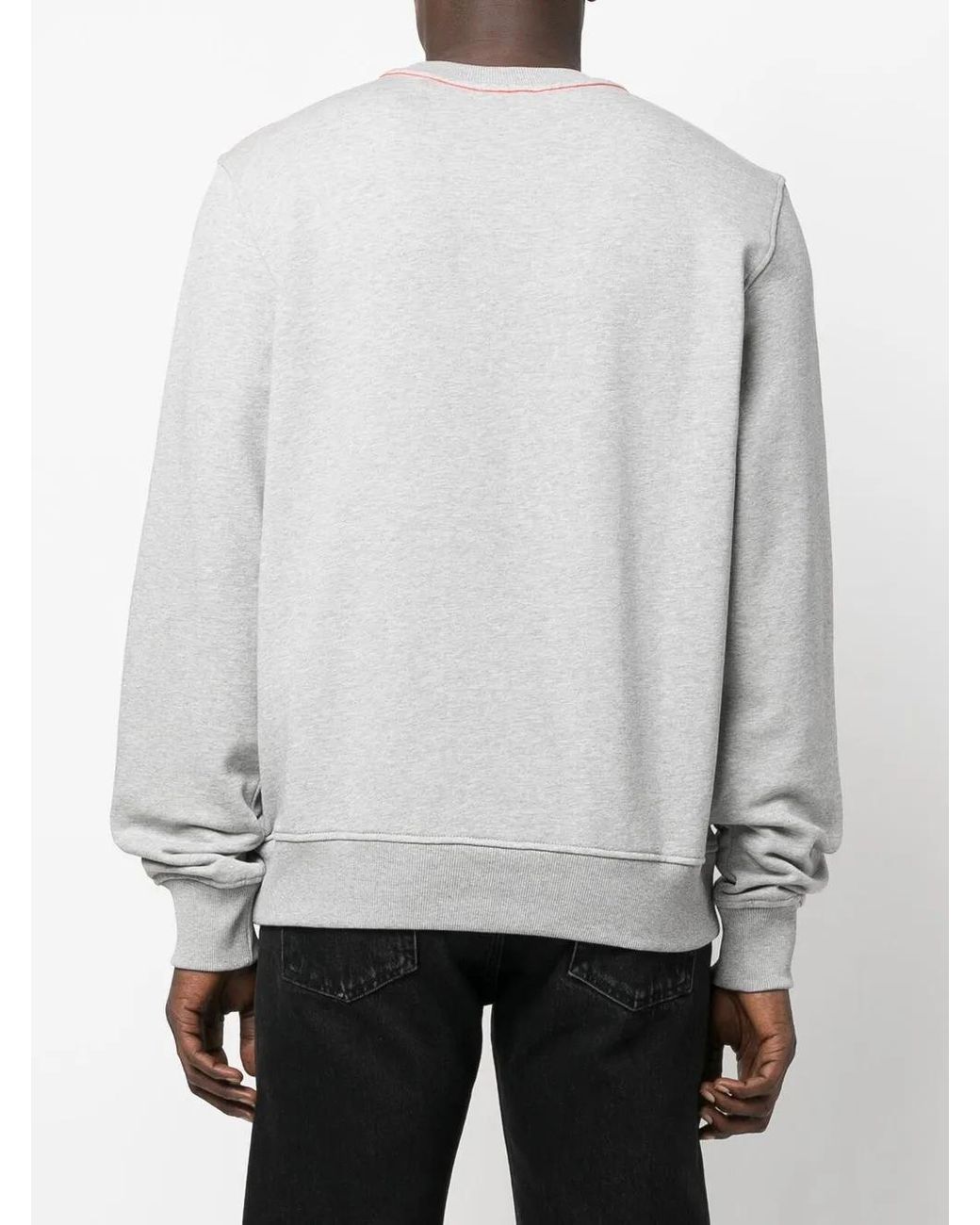 DIESEL White S-Ginn-E2 Logo-Appliqué Sweatshirt for men