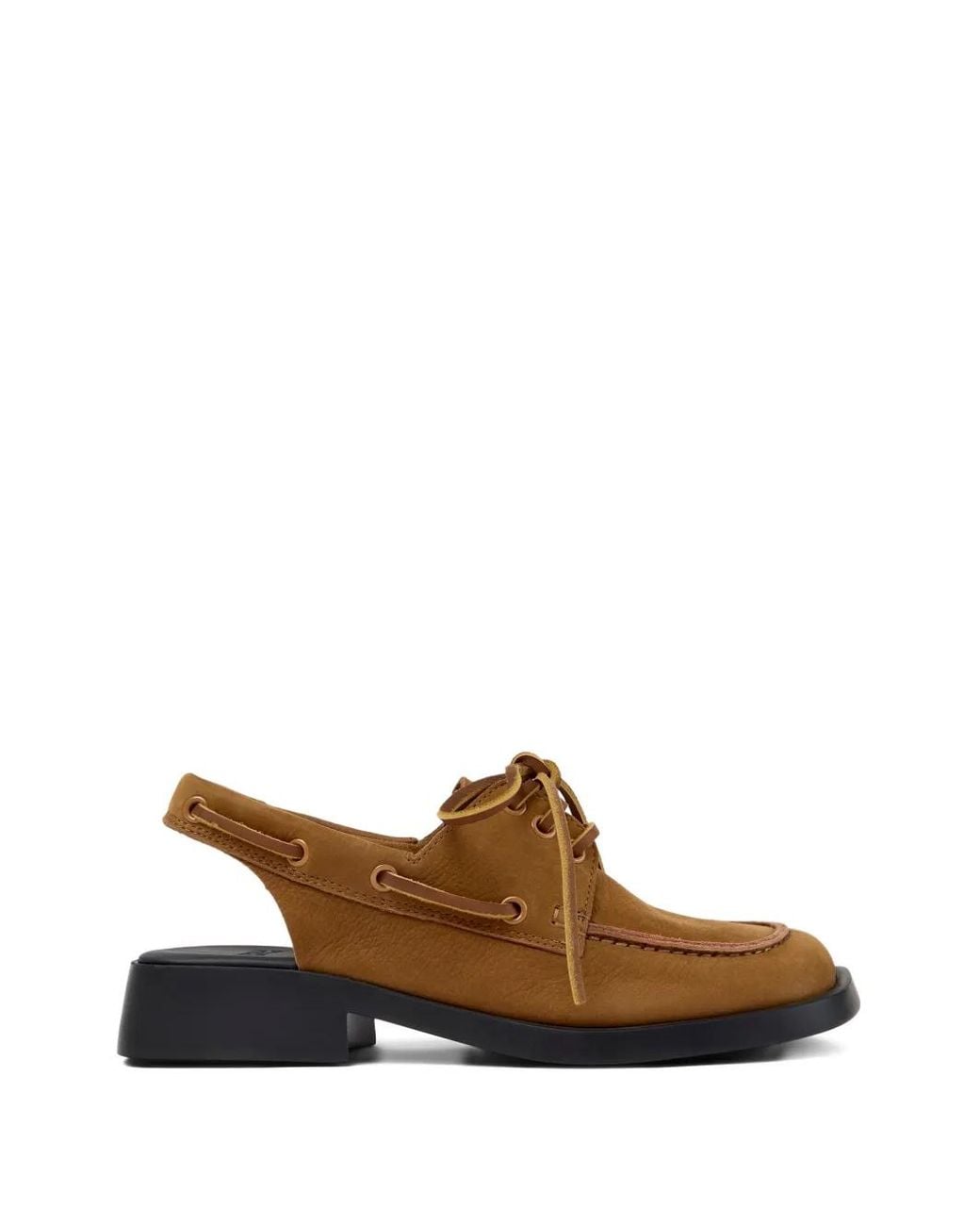 Camper Brown Donna Slingback-Strap Derby Shoes