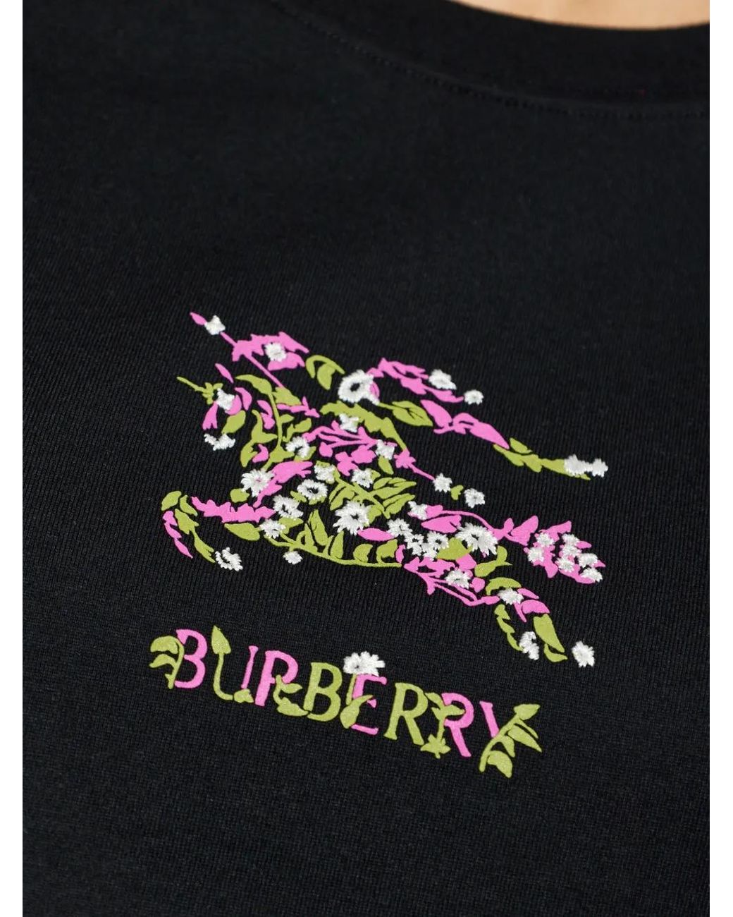Burberry Black T-Shirt With Print