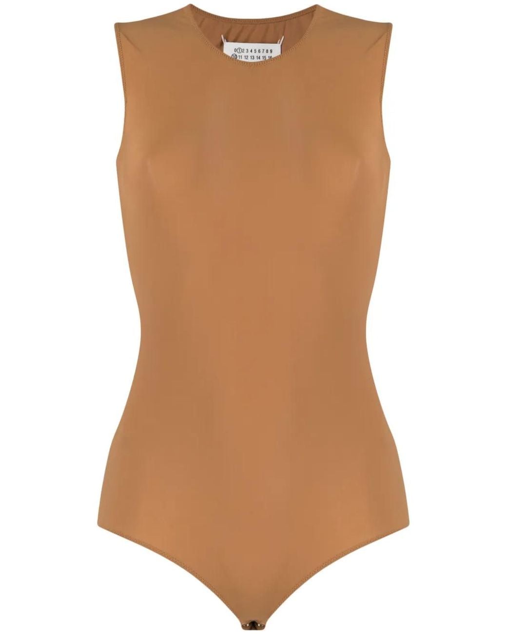 Maison Margiela Brown Round-Neck Bodysuit