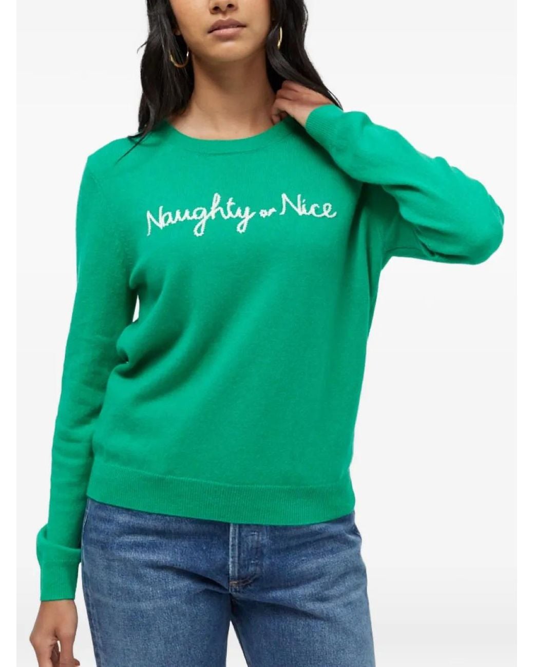 Chinti & Parker Green Pull À Slogan Brodé
