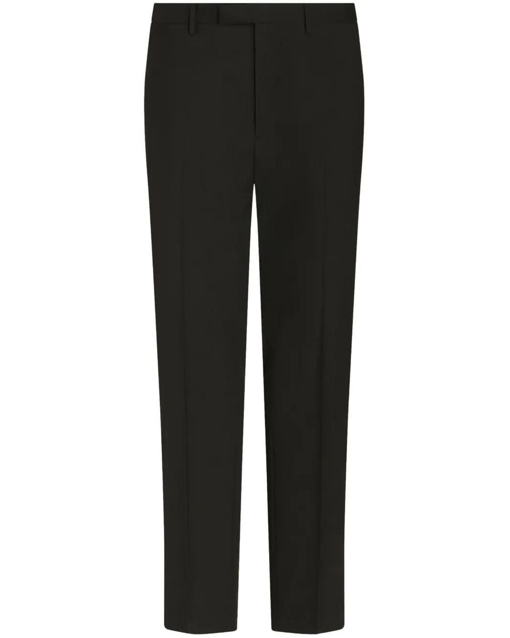 Etro Black Pressed-Crease Tailored Trousers for men