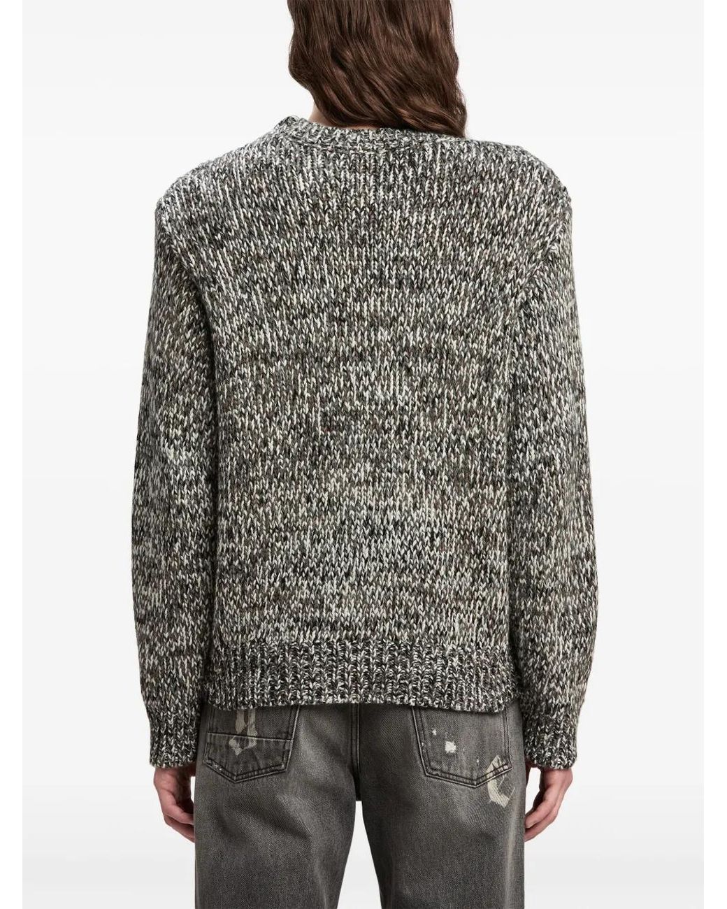 Palm Angels Gray Melange Palm Knit for men