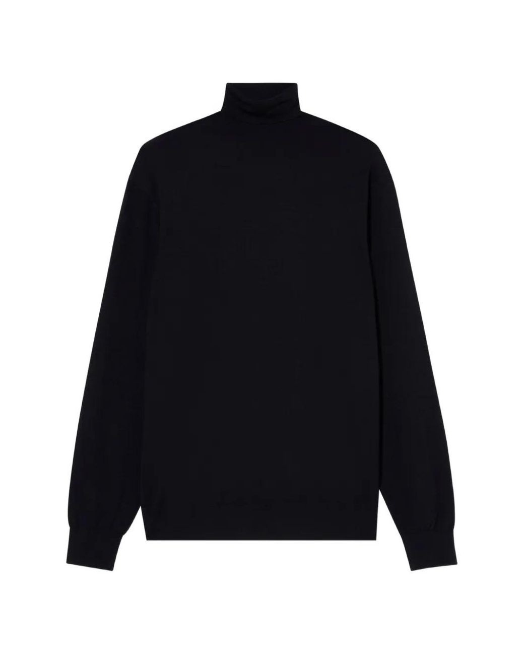 Brooks Brothers Blue Ribbed-Trim Turtleneck Sweater for men