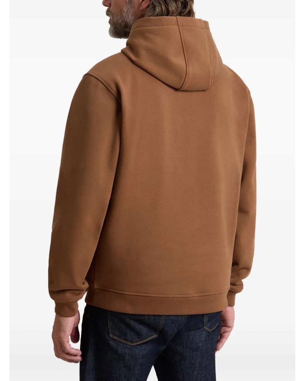 Woolrich Brown Pockets-Detail Hoodie for men